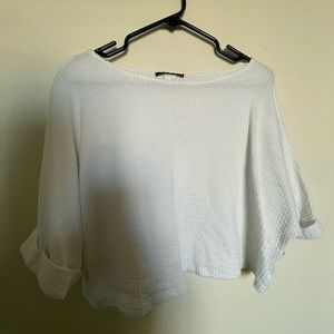 Cropped White Blouse